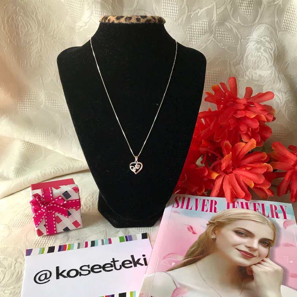 925 Silver Tripple Heart necklace LP122